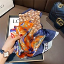 Silk scarf womens summer thin spring and autumn fashion mulberry silk orange small square scarfpicture9