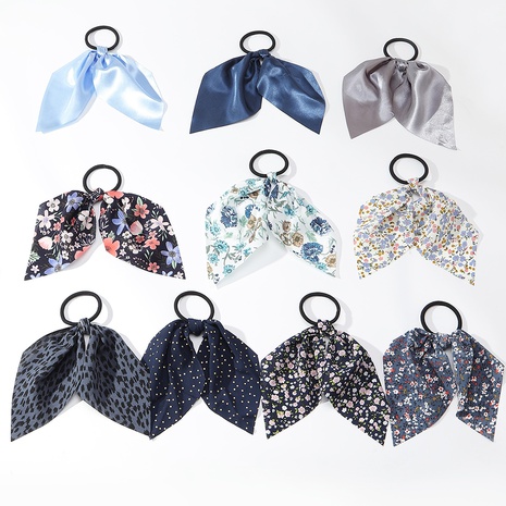 Simple hair accessories floral bows head rope hair scrunchies NHAU497231's discount tags