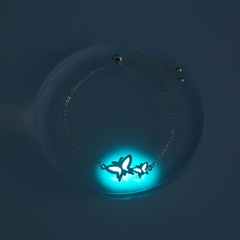New simple ins wind luminous butterfly bracelet hot-selling fluorescent love anklet accessories