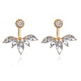 new crystal heart asymmetrical leaf pendant earrings wholesalepicture24
