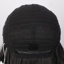 Lange schwarze gewellte Percke fr Frauen Kunsthaar Hitzebestndige Faserperckepicture18