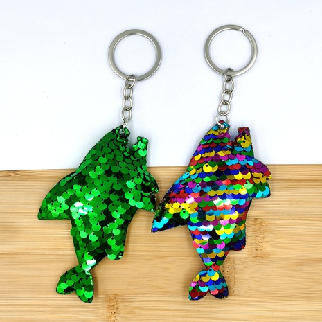 reflective fish scale sequin keychain simulation shark bag pendant accessories NHDI496157's discount tags