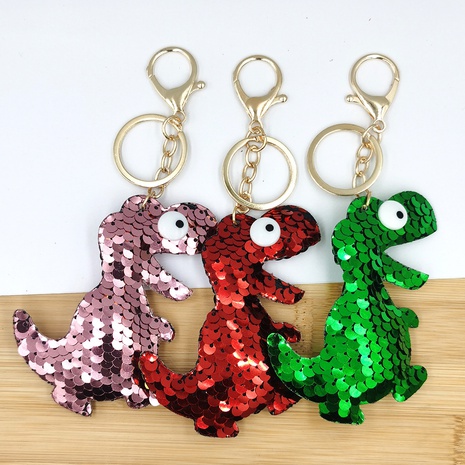 pendentif de sac de dinosaure créatif porte-clés à paillettes écailles de poisson réfléchissant NHDI496176's discount tags