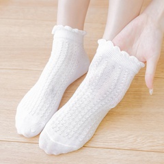 Cute lace socks solid color thin socks white cotton socks
