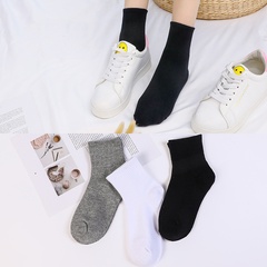 Four seasons sports socks new socks men and women college style ins solid color cotton tube socks