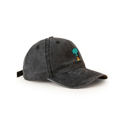 Fashion personality wide-brimmed shade black hat Korean washed baseball cap