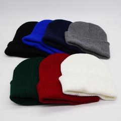 Fashion woolen knitted hats solid color warm hat wholesale