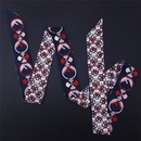 new style Tarot letter small floral print silk scarf ribbon headbandpicture12