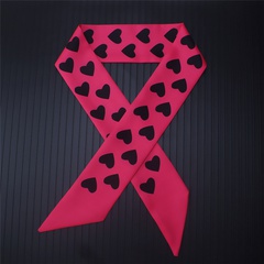 new tarot card heart printing silk scarf tied bag handle ribbon headband