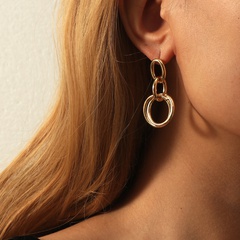 Women's Fashion Interlocking Alloy Earrings