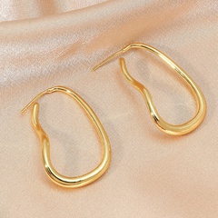 Women's fashion irregular oval alloy earrings wholesale