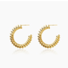 Design spiral earrings female European and American alloy earrings