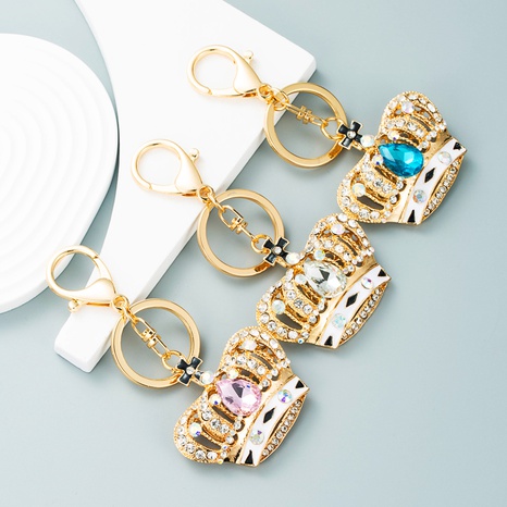 crystal crown keychain girl bag pendant fashion car key pendant NHLN507062's discount tags