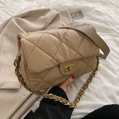 Lingge embroidery thread bag autumn and winter wave fashion texture one-shoulder small square bag