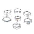 fashion geometric alloy crystal ring combination eight piece setpicture14