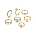 fashion geometric alloy crystal ring combination eight piece setpicture15