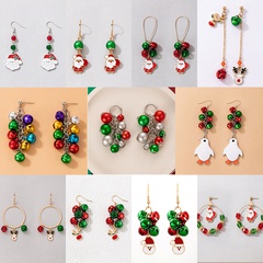 Christmas color pearl earrings irregular multicolor earrings