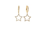 fashion hollow color zircon star earringspicture14