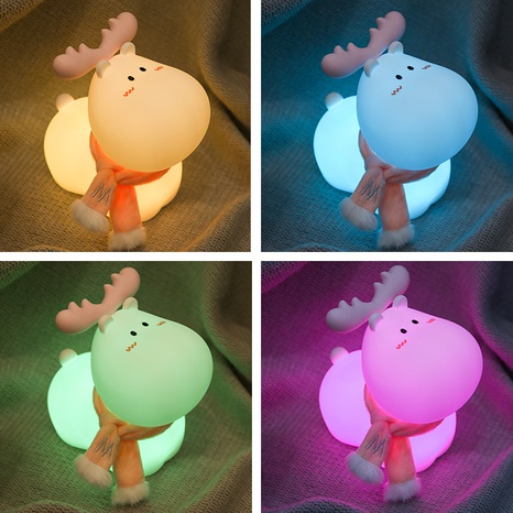 Fashion silicone lamp sleeping light cartoon night light bedroom bedside pats USB charging dimming timing light NHYJA498543's discount tags