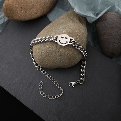 new fashion hip-hop titanium steel smiley face bracelet jewelry wholesale