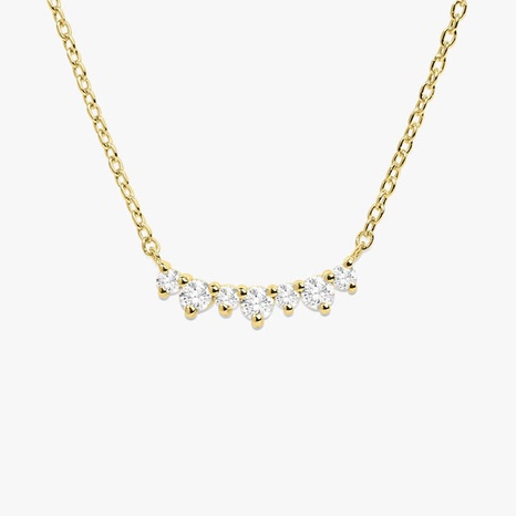 Korean Simple Row Diamond Handmade Original Necklace Jewelry NHFAY498624's discount tags