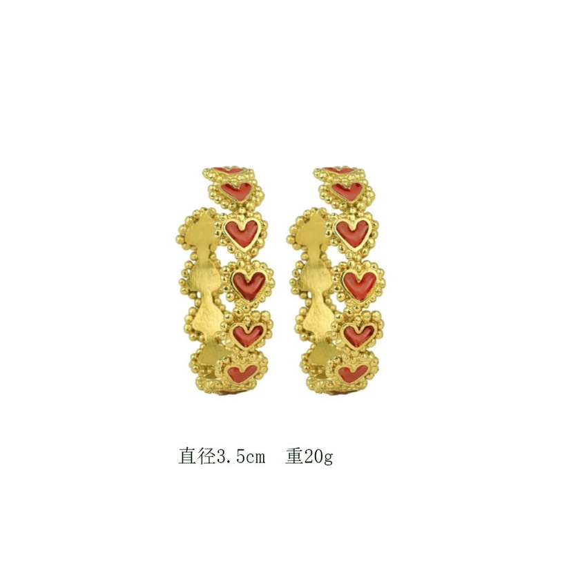 Bijoux Fantaisie Boucles Doreilles | Coeur De Personnalit Rtro Boucles D39oreilles De Style Hong Kong En Gros - VF49604