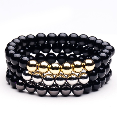 2021 nouveau bracelet de pierre biliaire noir carré de mode bracelet de perles de cube's discount tags