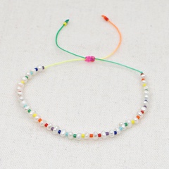 simple barroco perla natural miyuki cuentas arcoíris hecho a mano primavera y verano vacaciones playa pulsera