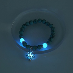 Bracelet de cheville lumineux Halloween Lotus turquoise