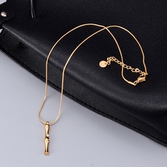 wholesale bamboo tide titanium steel 18k gold simple clavicle chain short necklace