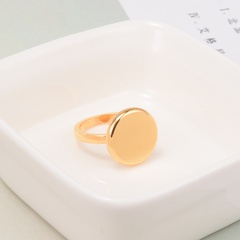Korean fashion round titanium steel 18K ring female rose gold round tail ring wholesale