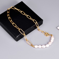 wholesale fashion design sense baroque pearl necklace simple chain clavicle chain