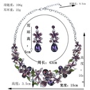 European and American Fashion Exaggerated Earrings Necklace Set Dragonfly Full Diamond Necklacepicture11