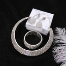 Mode Persnlichkeit voller Diamant mehrschichtige Kragen Halskette Ohrringe Armband dreiteiliges Setpicture10