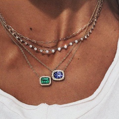 new chain set fashion popular rhinestone chain multi-layer necklace accessories wholesale