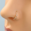 simple copper zircon piercing nose ring ladies exaggerated nose piercing niche jewelrypicture8