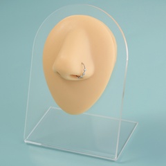 Anneau de nez en zircon micro-incrusté en forme de C tendance personnalité piercing corps humain anneau de faux nez en zircon