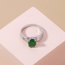 European and American simple retro oval gemstone ring inlaid zircon copper ring femalepicture10