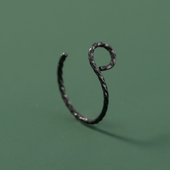 piercing en acier inoxydable de type C simple torsion anneau de nez nez ongle niche décoration de nez sauvage