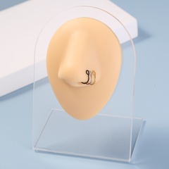 clous de nez en acier inoxydable simple anneau de nez exagéré non perçant décoration de nez personnalisée