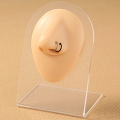 Moda de acero de titanio decoración de la nariz anillo de nariz falso en forma de C nariz de perforación de uñas personalidad nuevo anillo de nariz de acero inoxidable