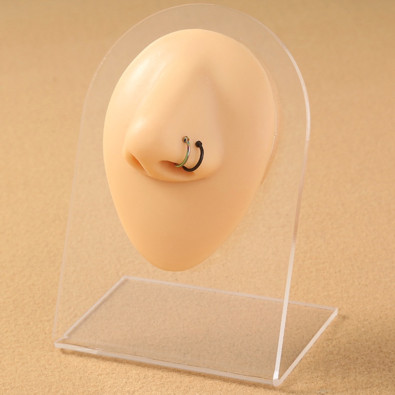 Dcoration de nez en acier au titane de mode faux anneau de nez en forme de C personnalit de perage d39ongles de nez nouvel anneau de nez en acier inoxydable
