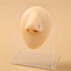 nouveau pince-nez anneau de nez en forme de U en acier inoxydable personnalisé ensemble ornements de nez de poinçonnage gratuits