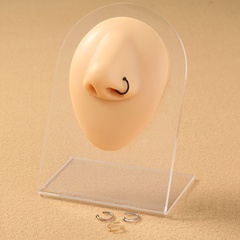nouvel anneau de nez de mode en acier inoxydable combiné avec quatre clous de nez en forme de C