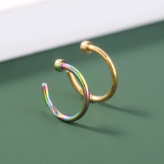 personality fashion nose ring stainless steel combination nose nail nose clip
