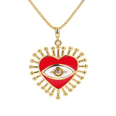pendant clavicle chain micro-inlaid demon eye clavicle chain color dripping oil jewelry
