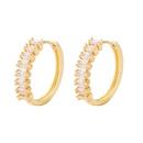 Fashion personality circle copper goldplated microinlaid zircon earringspicture12