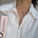 Koreanische einfache rote Herzhalskette modische modische Halskettepicture11