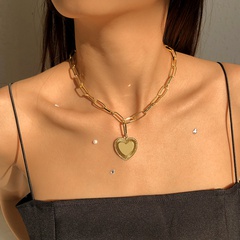 European and American cross-border jewelry simple chain necklace heart necklace