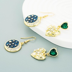 Fashion heart-shape round alloy earrings female earrings wholesale